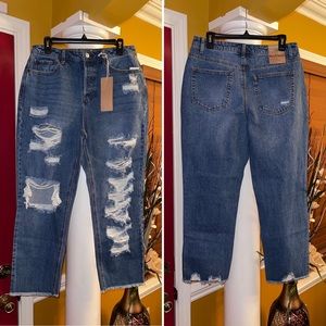 Vanilla Star Distressed Cropped Style Jeans